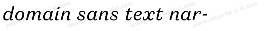 domain sans text nar字体转换